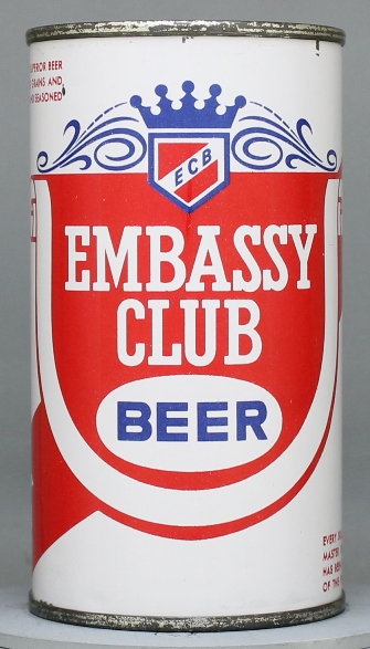 Embassy Club Extra Dry Beer Flat Top Can
