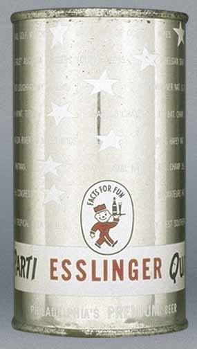 Esslinger Parti Quiz Philadelphia's Premium Beer Flat Top Can