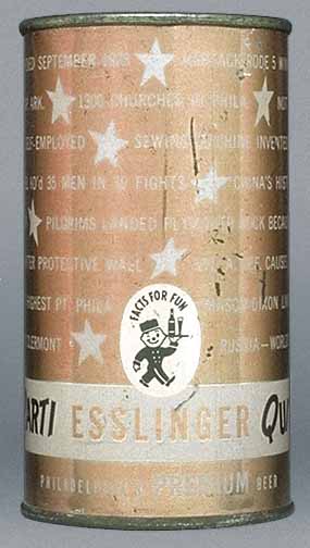 Esslinger Parti Quiz Philadelphia's Premium Beer Flat Top Can