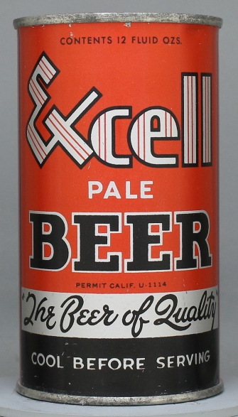 Excell Pale Beer Flat Top Can