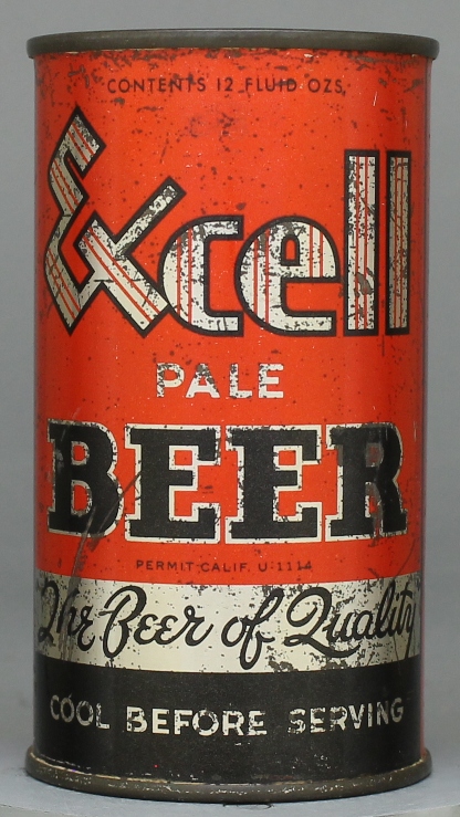 Excell Pale Beer Flat Top Can