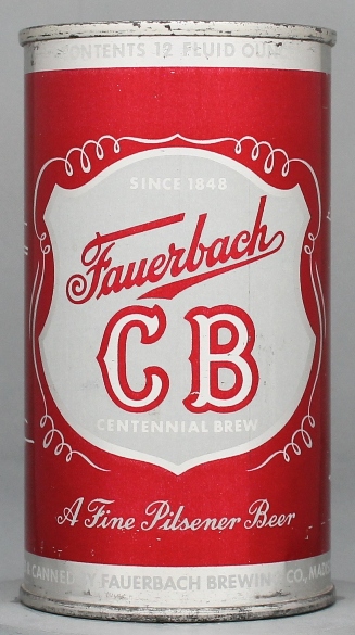 Fauerbach Cb...pilsener Beer Flat Top Can