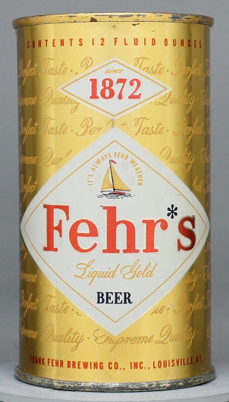Fehr's Liquid Gold Beer Flat Top Can