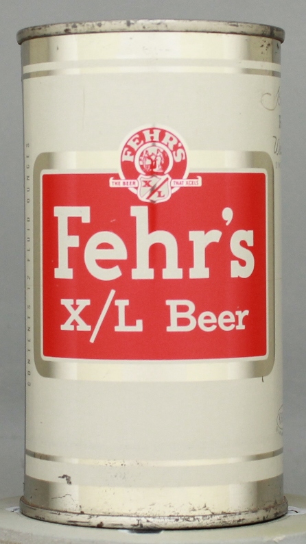 Fehr's X/l Beer Flat Top Can