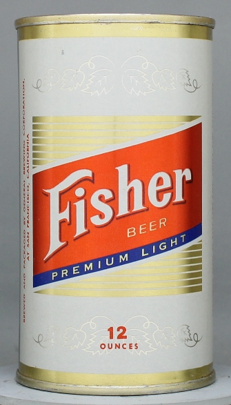 Fisher Premium Light Beer Flat Top Can