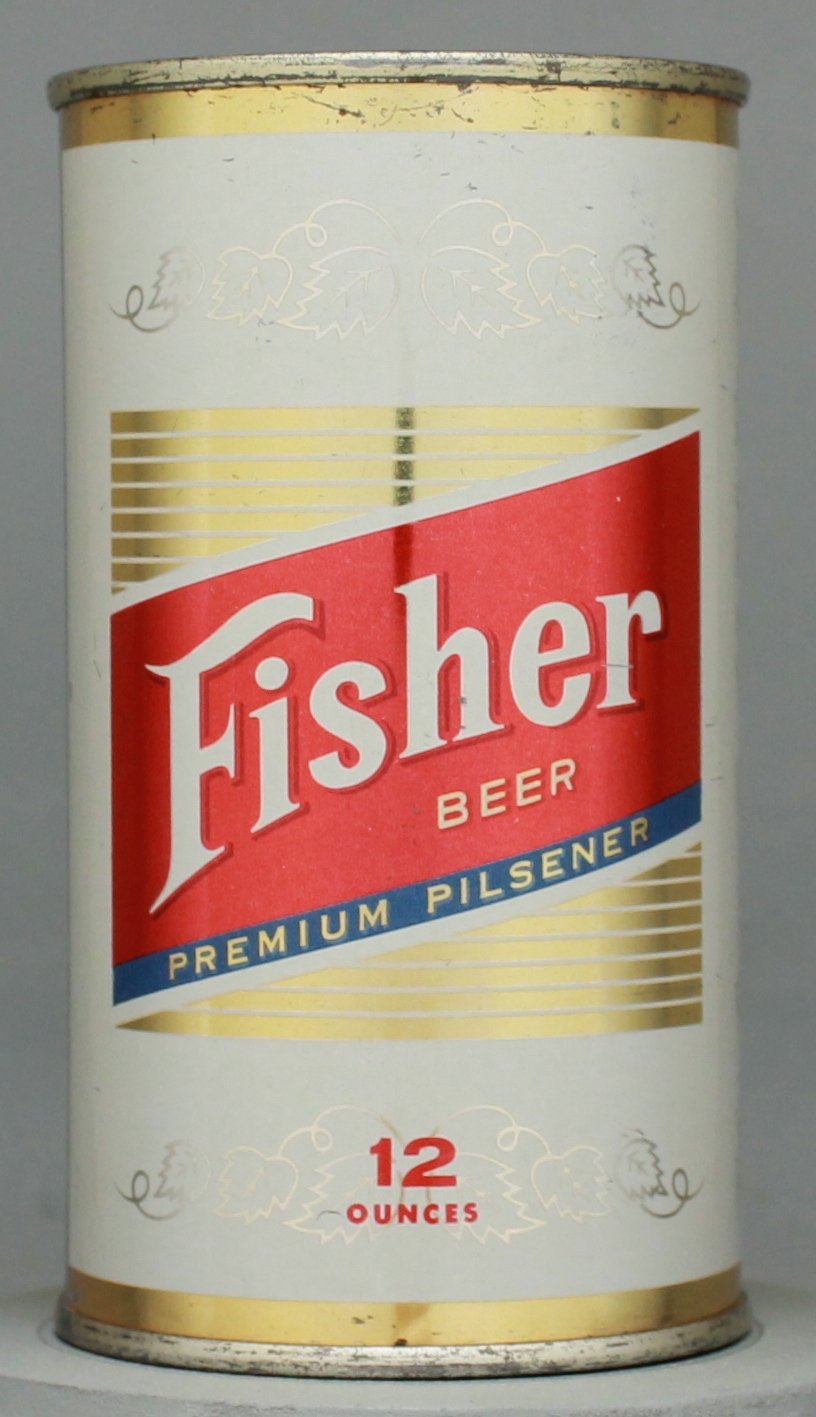Fisher Premium Pilsener Beer Flat Top Can