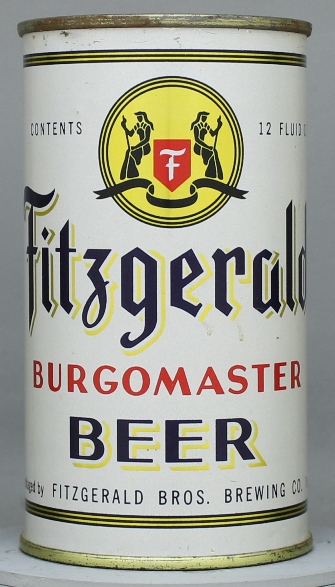 Fitzgerald Burgomaster Beer Flat Top Can