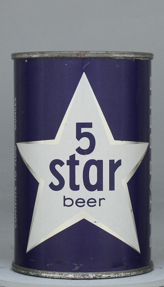 Five Star Beer Flat Top Can
