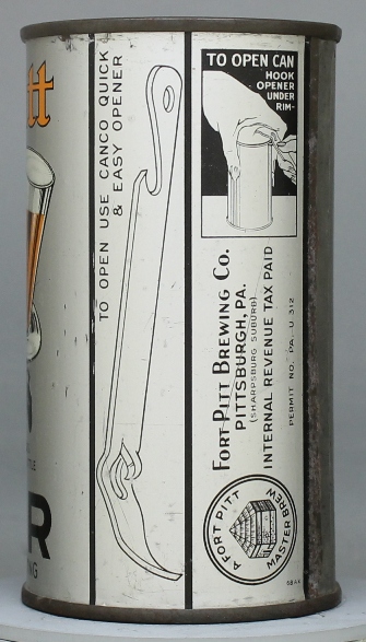 Fort Pitt Beer Flat Top Can