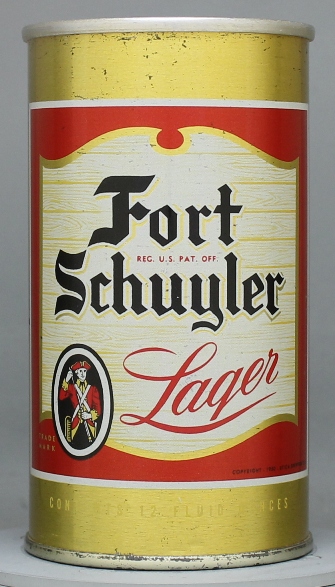 Fort Schuyler Lager Beer Flat Top Can