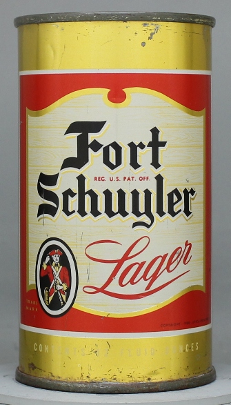 Fort Schuyler Lager Beer Flat Top Can
