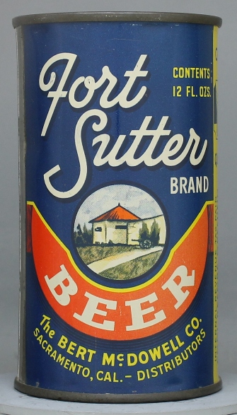 Fort Sutter Brand Beer Beer Flat Top Can