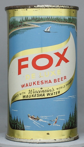 Fox Deluxe Waukesha Beer Flat Top Can
