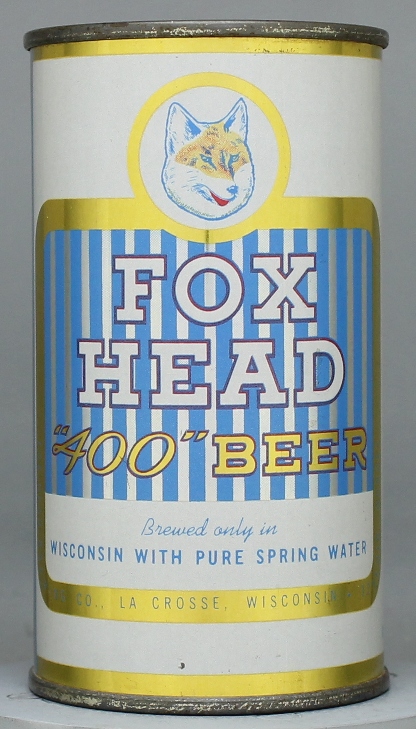 Fox Head 400 Beer Flat Top Can