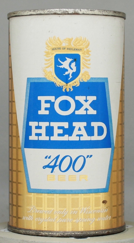 Fox Head 400 Beer Flat Top Can