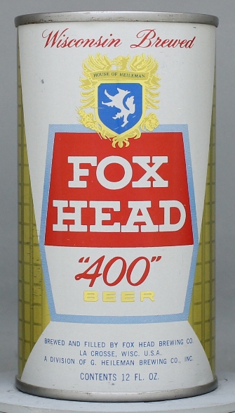 Fox Head 400 Beer Flat Top Can