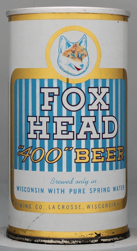 Fox Head "400" Beer Flat Top Can