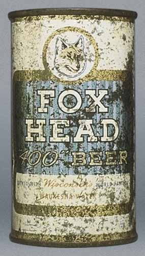 Fox Head 400 Beer Flat Top Can
