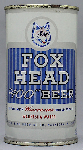 Fox Head 400 Beer Flat Top Can