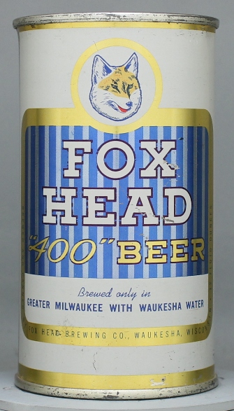 Fox Head 400 Beer Flat Top Can