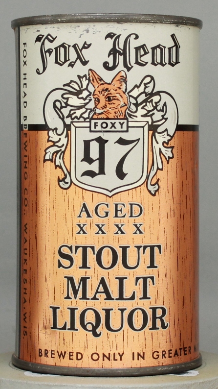 Fox Head 97 Stout Malt Liquor Flat Top Can