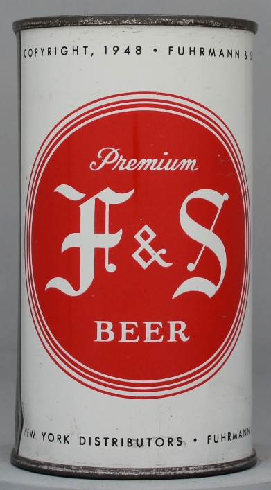 F & S Premium Beer Flat Top Can
