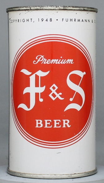 F & S Premium Beer Flat Top Can