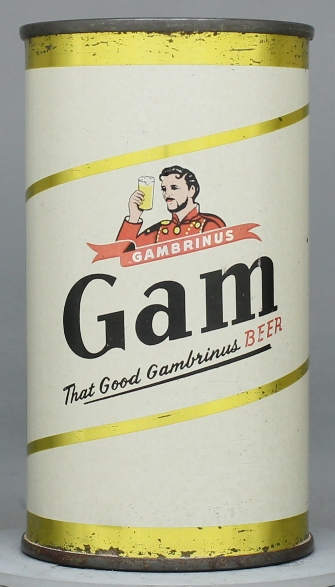 Gam Gambrinus Beer Flat Top Can