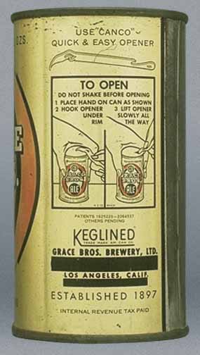 Gb Grace Bros. Ale Flat Top Can