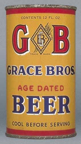 Grace Bros. Age Dated Beer Flat Top Can