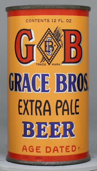 Grace Bros. Extra Pale Beer Flat Top Can