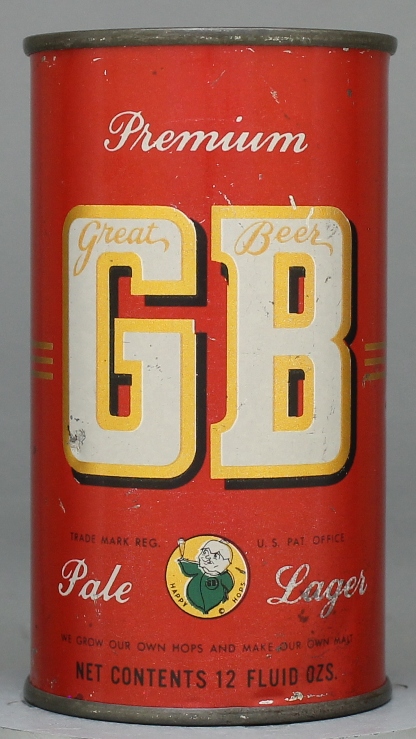 Gb Premium Pale Lager Beer Flat Top Can