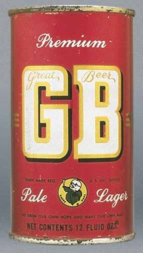 Gb Premium Pale Lager Beer Flat Top Can