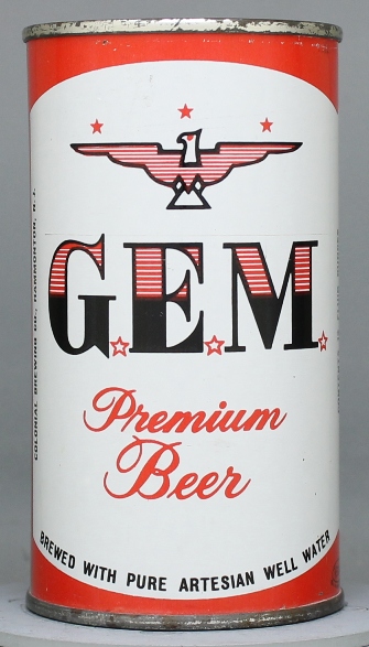 G. E. M. Premium Beer Flat Top Can