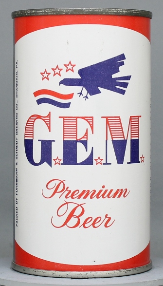 G. E. M. Premium Beer Flat Top Can