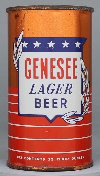 Genesee Lager Beer Flat Top Can