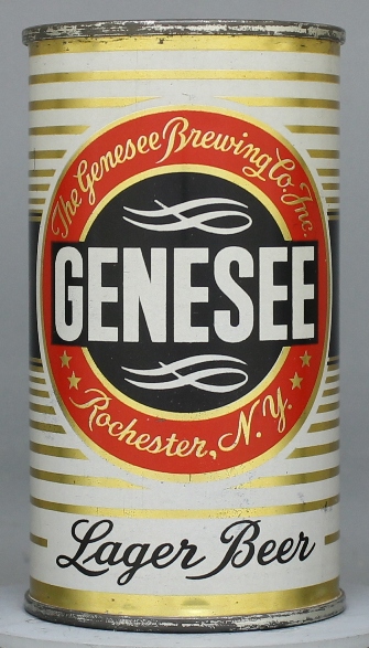 Genesee Lager Beer Flat Top Can