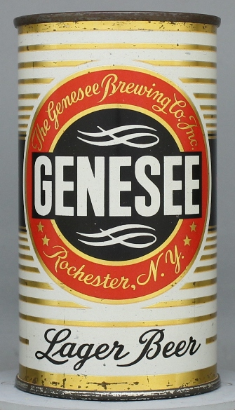 Genesee Lager Beer Flat Top Can