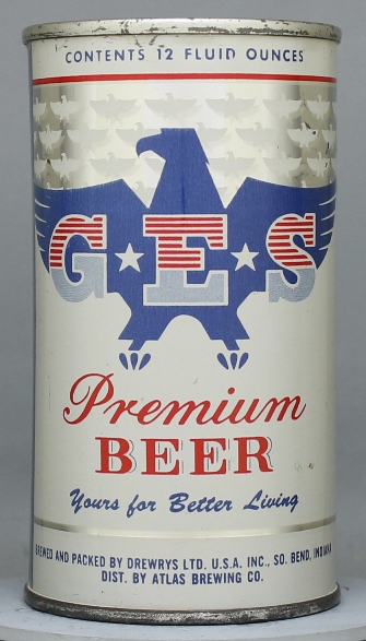 G.e.s. Premium Beer Flat Top Can