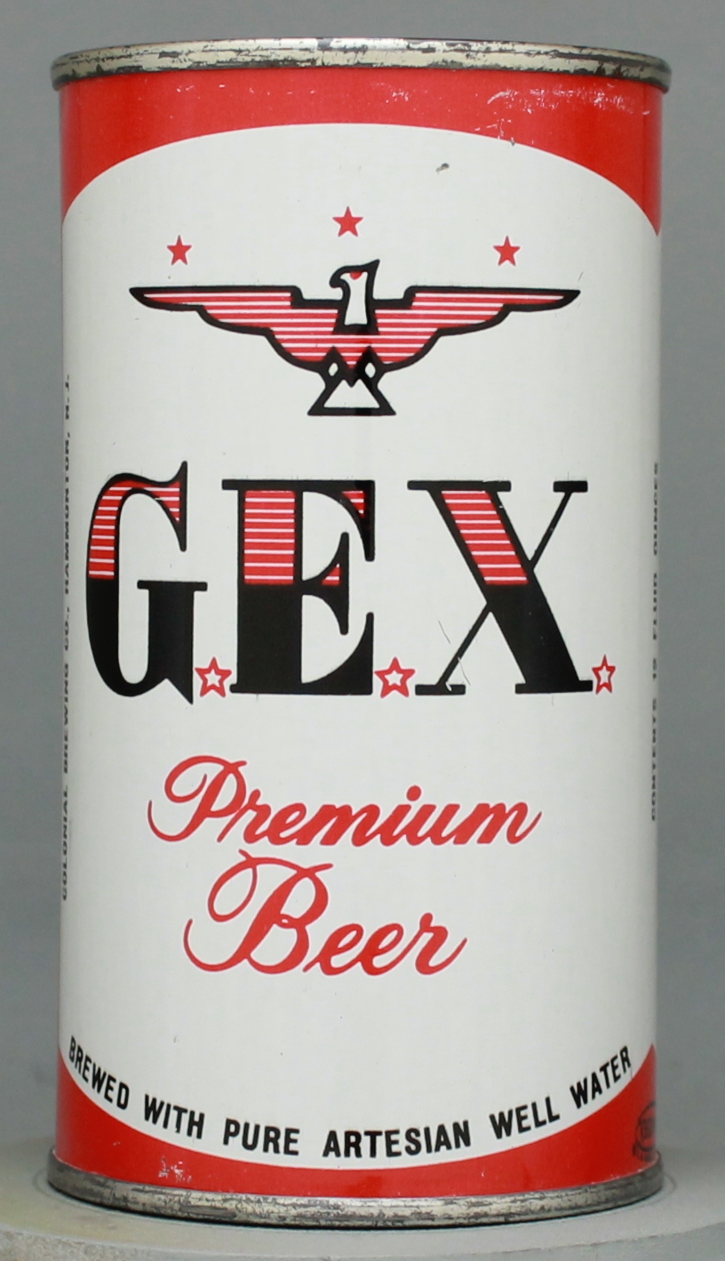 G. E. X. Premium Beer Flat Top Can