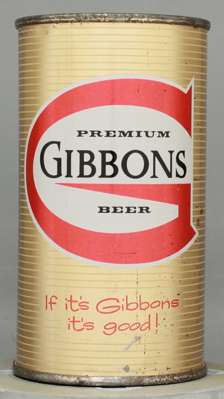 Gibbons Premium Beer Flat Top Can