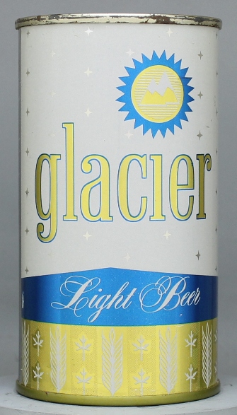 Glacier Light Beer Flat Top Can