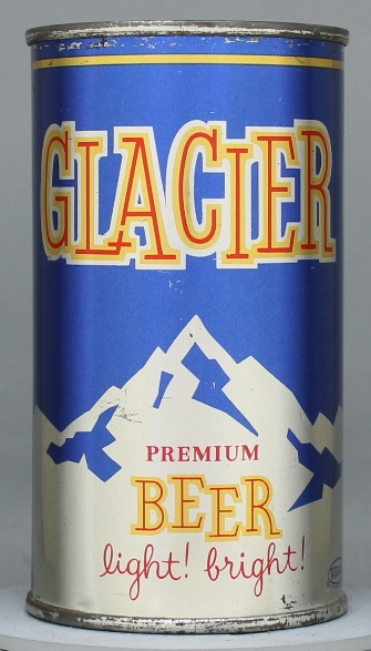 Glacier Premium Light Beer Flat Top Can