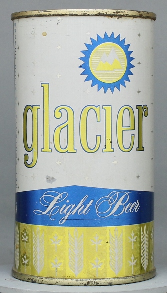 Glacier Light Beer Flat Top Can