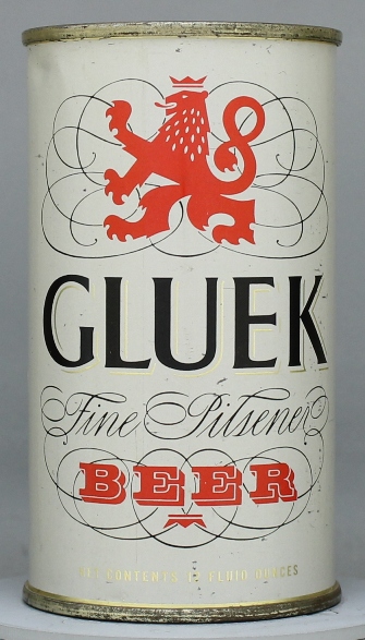 Gluek Fine Pilsener Beer Flat Top Can