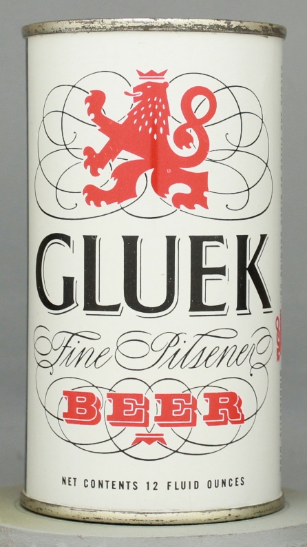 Gluek Fine Pilsener Beer Flat Top Can