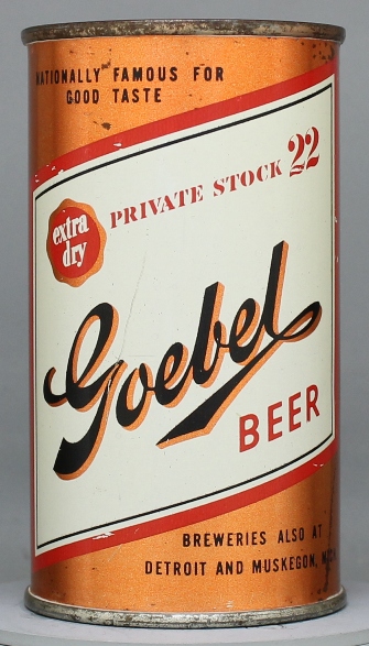 Goebel Private Stock 22 Beer Flat Top Can