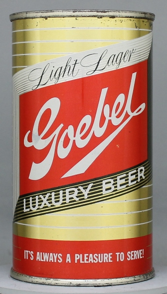 Goebel Light Lager Beer Flat Top Can