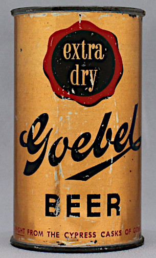 Goebel Extra Dry Beer Flat Top Can
