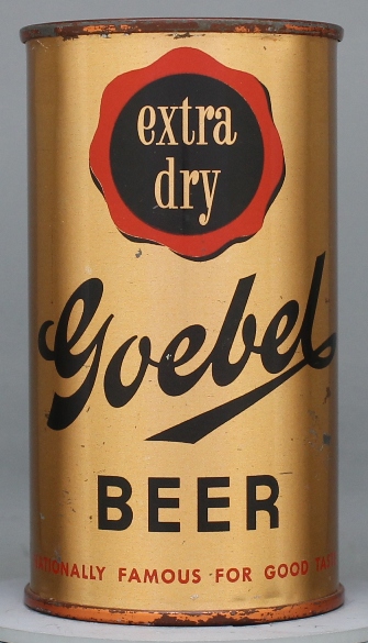 Goebel Extra Dry Beer Flat Top Can